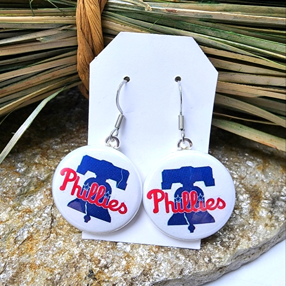 Philadelphia Phillies Earrings MLB Baseball Phillie Phanatic Souvenir Ga…